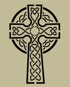 Medieval cross stencil