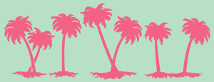 Palm Tree border stencil A