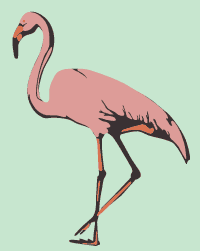 Flamingo stencil