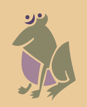 Large fun frog stencil