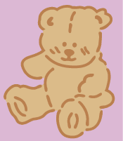 Large teddy bear stencil in a unique and original design. – Stencil Planet