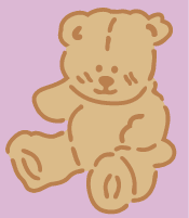 Large teddy bear stencil