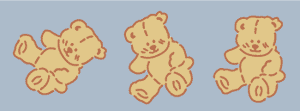 Large teddy bear border stencil