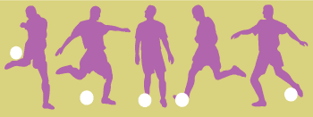 Soccer player border stencil