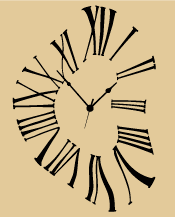Melting clock stencil