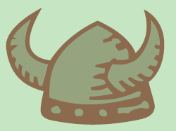 Viking helmet stencil