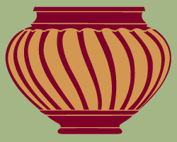 Roman vase stencil