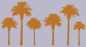 Palm tree border stencil B