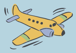 Flying plane stencil B