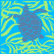 Sea turtle stencil