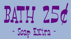 Bath 25 cents stencil