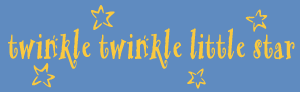 Twinkle twinkle little star stencil