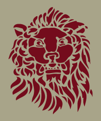 Lion head stencil