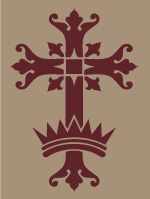 Cross with crown stencil