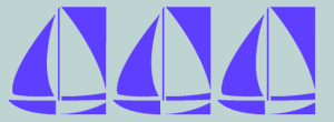 Sail boat border stencil