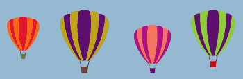 Air baloon border stencil