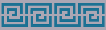 Greek key border stencil C