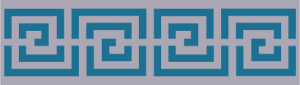 Greek key border stencil C