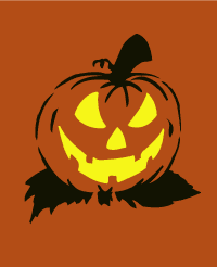 Scary pumpkin stencil