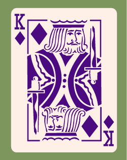 King playing card stencil