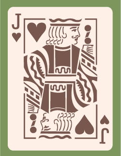Knave playing card stencil