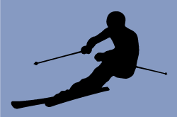 Ski Racer stencil