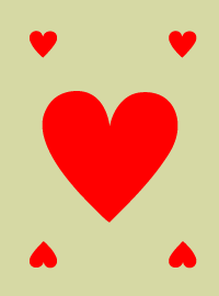 Hearts Playing Card stencil