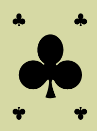 Clubs Playing Card stencil