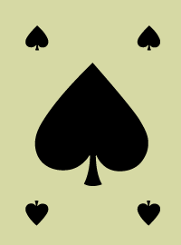 Spades Playing Card stencil
