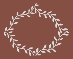 Decorative leaf loop (single) stencil