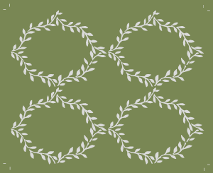 Decorative leaf loops stencil (Multiple)
