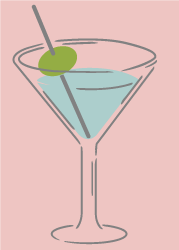 Martini Glass stencil