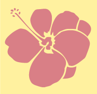 Hibiscus Flower stencil