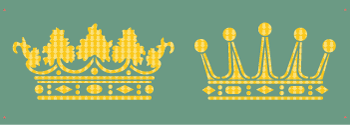 Royal crowns stencil border