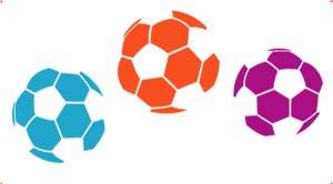 Soccer ball border stencil