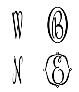 Script Monogram Stencil (1 letters)