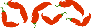Chili Pepper stencil border