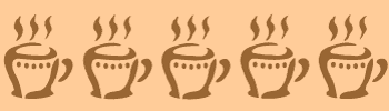 Coffee cup stencil border