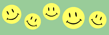 Happy face stencil border