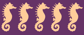 Seahorse stencil border