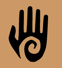 Indigenous hand stencil