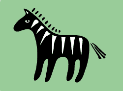 Primitive zebra stencil