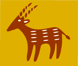 Primitive animal stencil