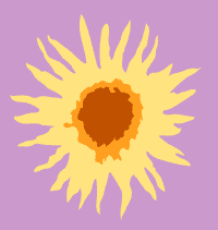 Sunflower stencil