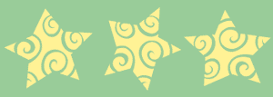 Star with swirls stencil border