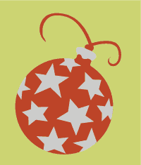 Holiday ball stencil