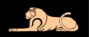 Egyptian lion stencil