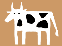 Primitive cow stencil