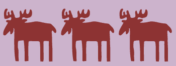 Primitive moose stencil border