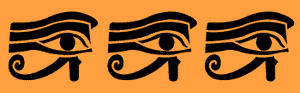 Egyptian eye stencil border